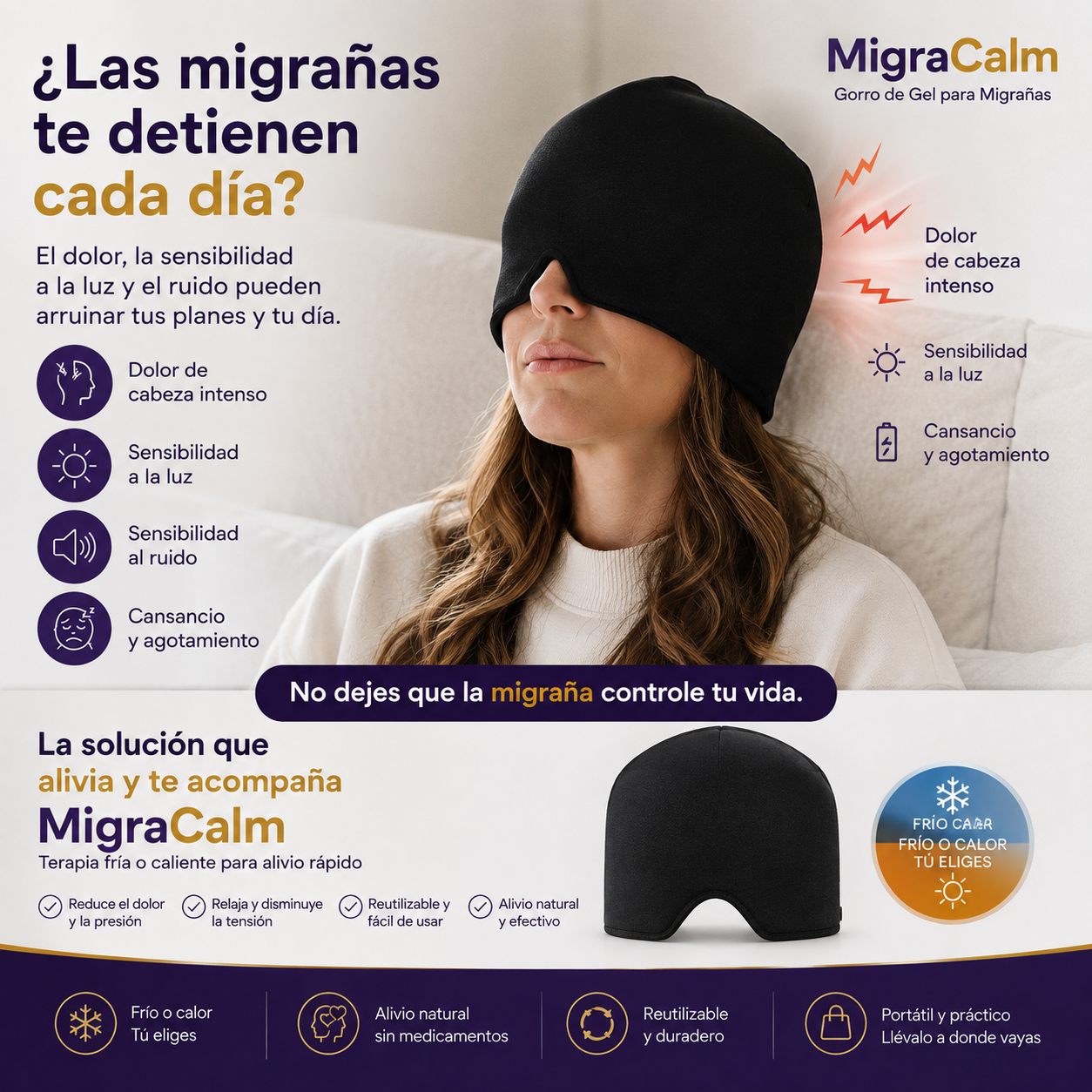 MigraCalm | Gorro Gel para Migrañas