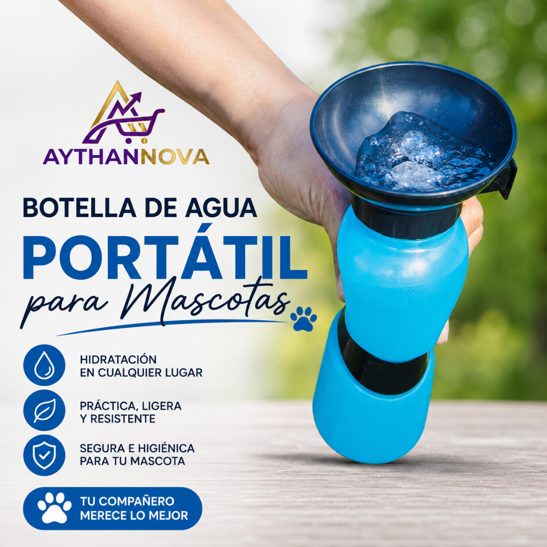 PetHydra™ | Botella Portátil 2 en 1 para Mascotas